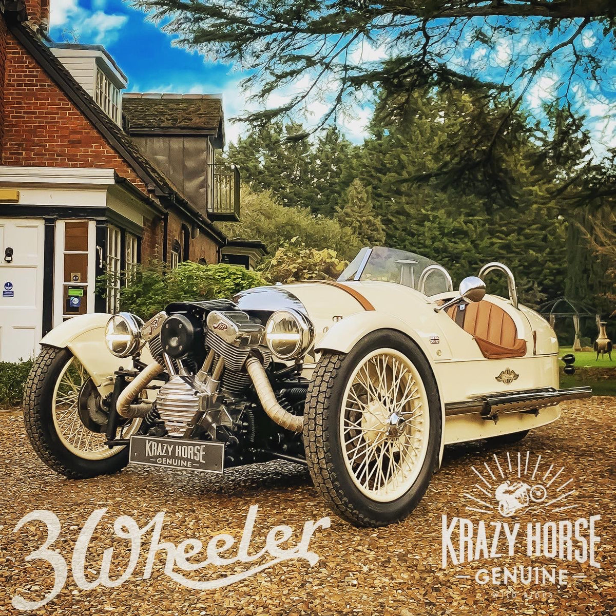 SOLD - Morgan 3 wheeler - Cream - With JAP cover set