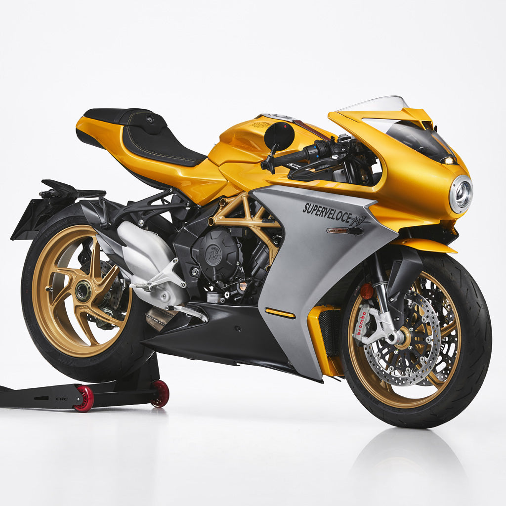 2022 MV Agusta Superveloce - Pearl metallic yellow/ Matt Metallic Graphite or Ago Red / Ago silver