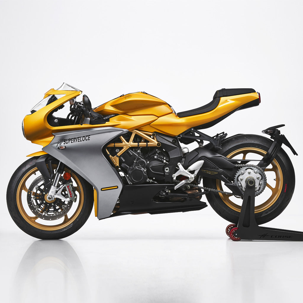 MV Agusta Superveloce - Pearl metallic yellow/ Matt Metallic Graphite or Ago Red / Ago silver