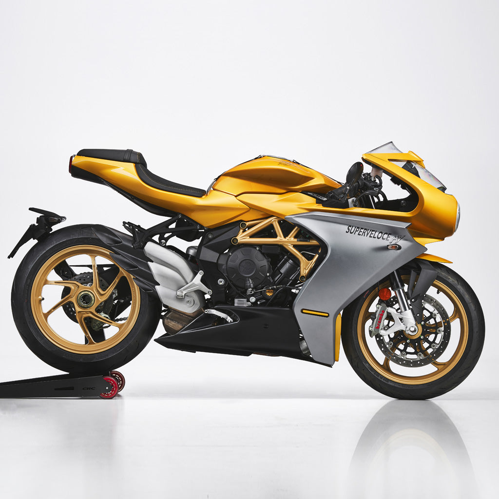 MV Agusta Superveloce - Pearl metallic yellow/ Matt Metallic Graphite or Ago Red / Ago silver